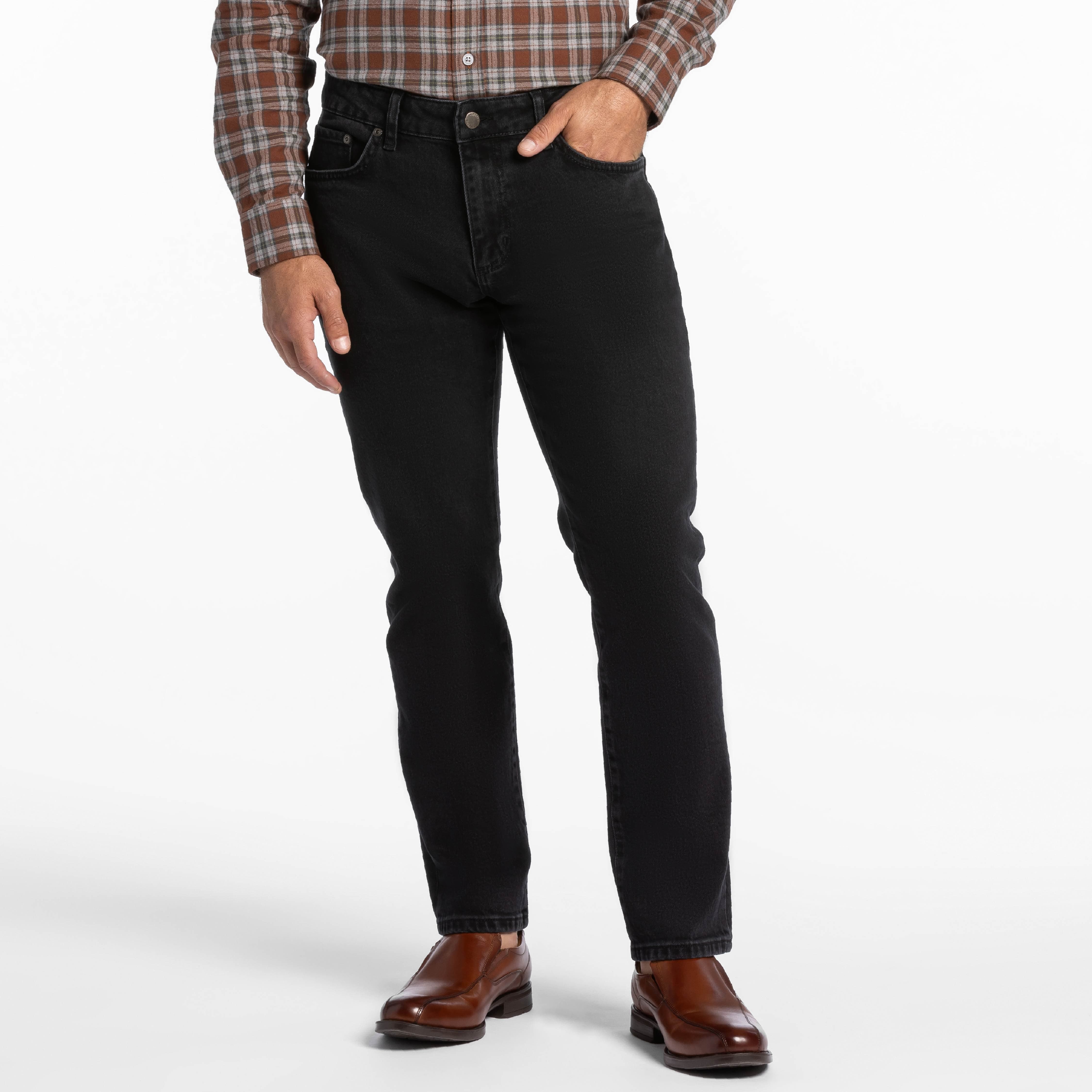 Washed Black Bull Denim Jeans