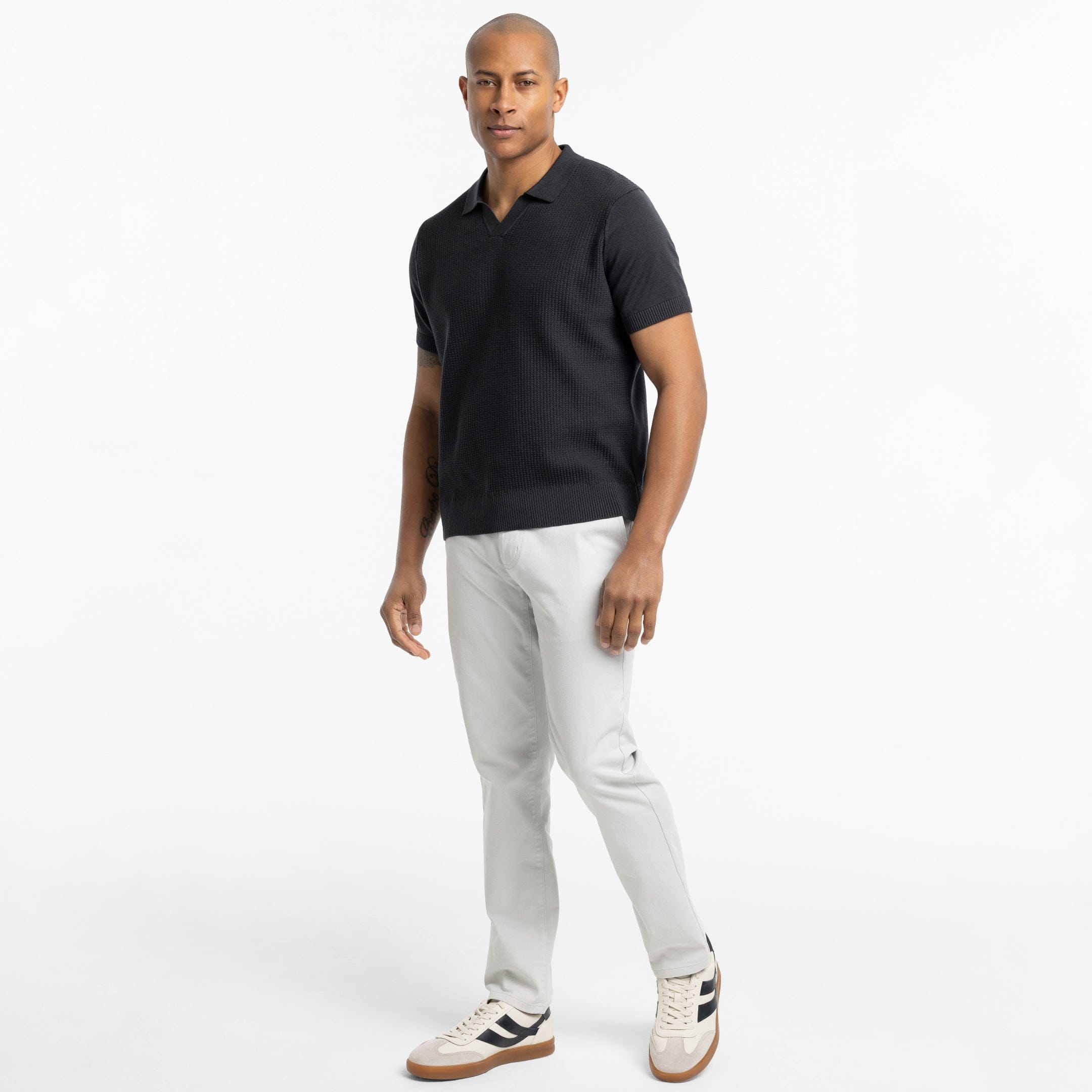 Black Knit Polo
